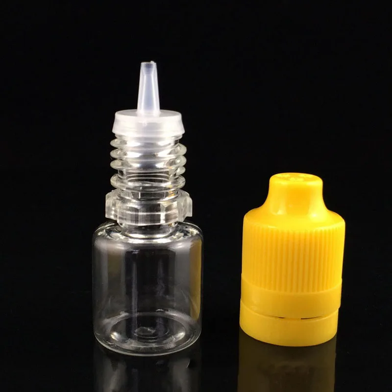 5ml Antitheft Dropper Oil E Liquid Bottles PET Clear Tamper Evident Childproof Cap for cigarette Plastic Empty | Дом и сад