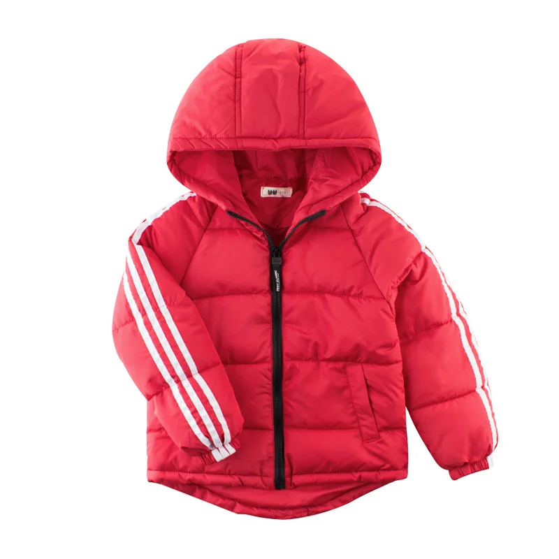 

3-12 Years Girls Winter Outerwear Boys Red Jacket Children Warm Clothes Kids Coats Teen Hooded Fashion Black Top Parkas Clothing