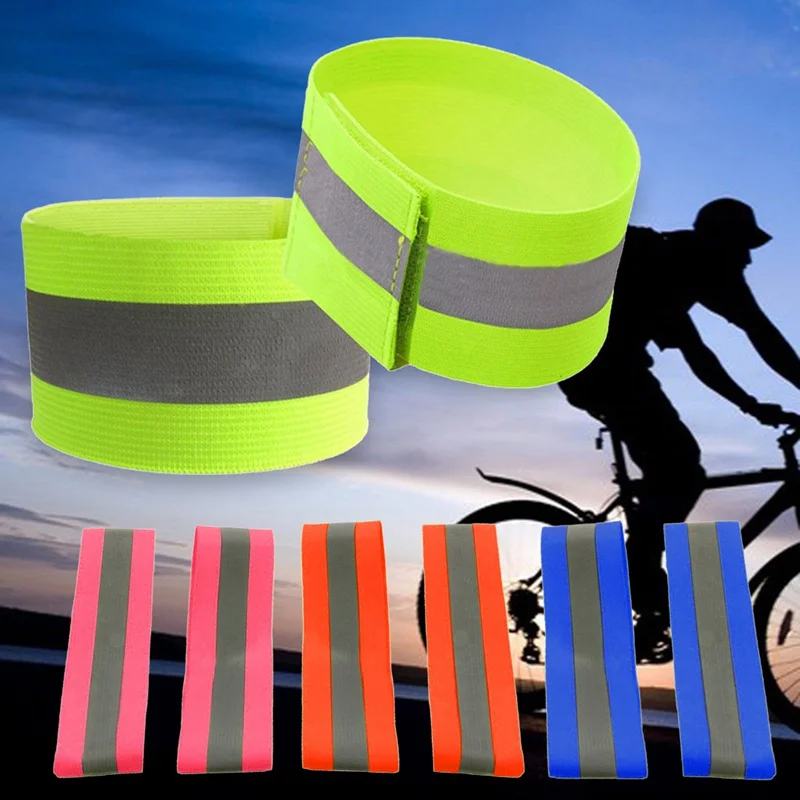 

1Pc Sports Safety Luminous Reflective Belt Strap Arm Band Belt Snap Wrap Armband for Outdoor Night Running Cycling Jogging