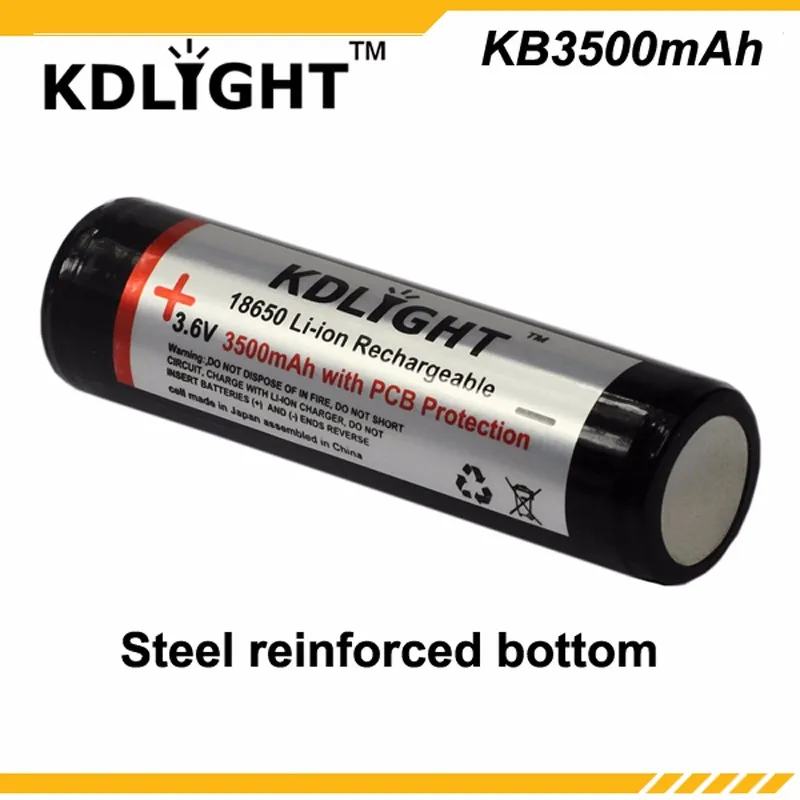 Kdlitker 1900mah 3.6v 3500mah bateria recarregável li-ion 18650 com pcb