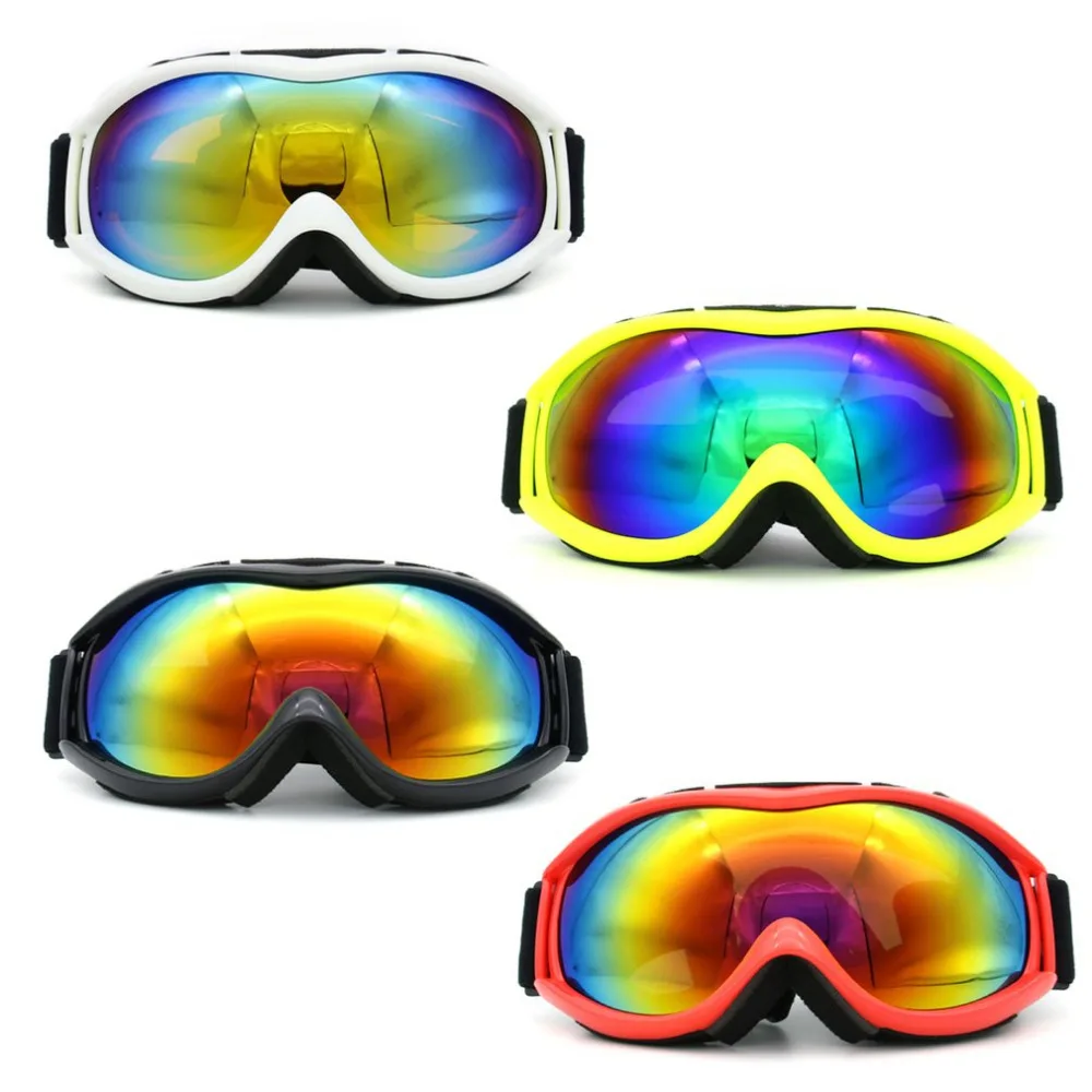 Buy 4 Colors Ski Goggles With Case Double Lens UV400 Anti fog Ski Snow Glasses