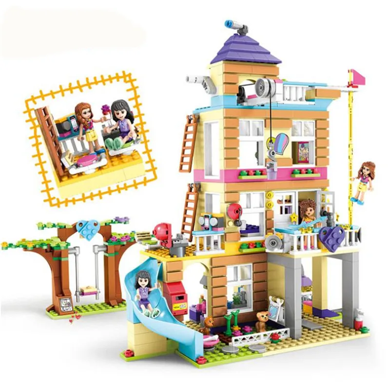 

708pcs Girls Friends Heartlake Friendship Club House Building Block Toys Gift For Children Compatible Legoing Friends Bricks Set
