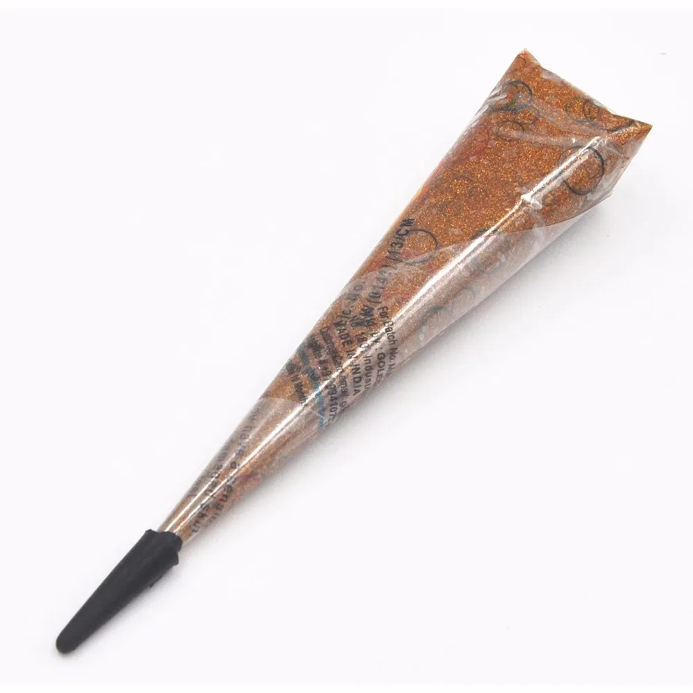 1 Piece Henna Glitter Cone 6 Colors Laser Body Art Tattoo Paint Temporary Draw Indian Mehndi Henna Paste Cone Glitter Stage 2016 (14)