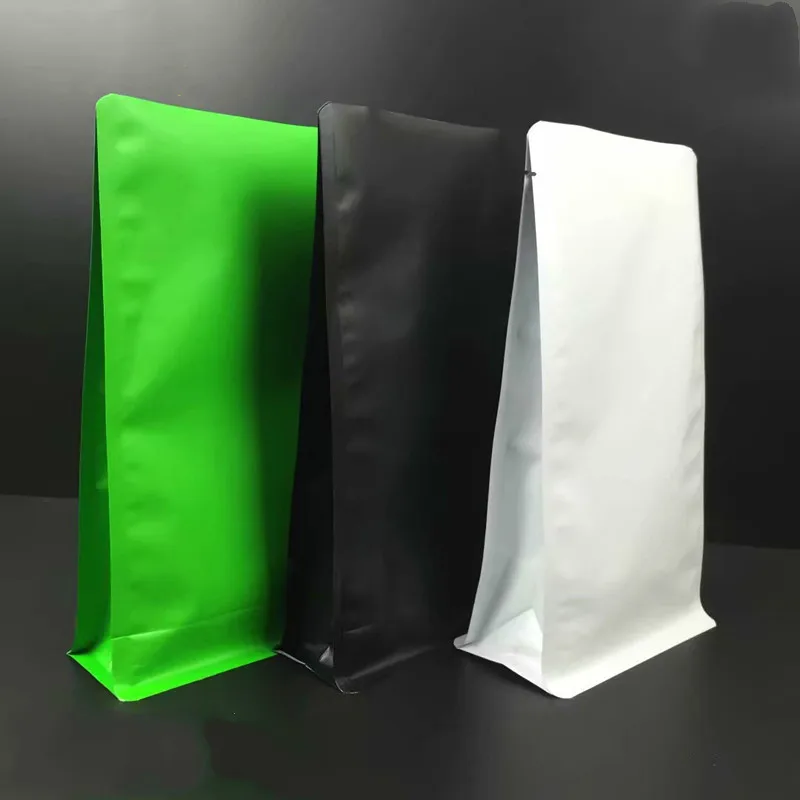 50pcs Eight side seal frosted open top bag Aluminium foil food coffee