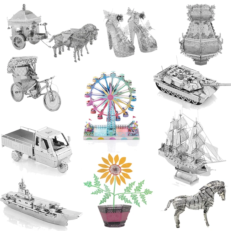 3D Metal Model Puzzles DIY Puzzle Jigsaw Kit For Adults Children Educational Collection Toys 3D Metal Model Puzzles DIY Puzzle Jigsaw Kit For Adults Children Educational Collection Toys