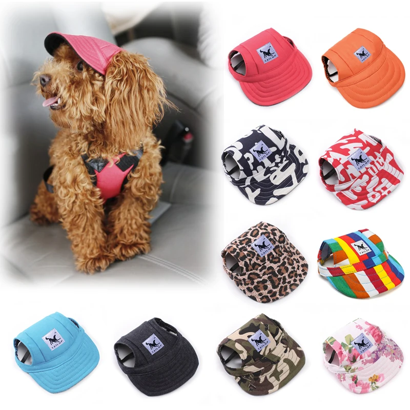 Glumes Dog Hats/Cap Pet Dog Sports Hat Pet Dog Oxford Fabric Hat Sports Baseball Cap with Ear Holes for Small Dogs 