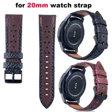 20mm de cuero reloj de pulsera Correa para Xiaomi Huami Amazfit Bip poco Correa Samsung Gear S2 S4 banda el Huawei Watch 2 Correa