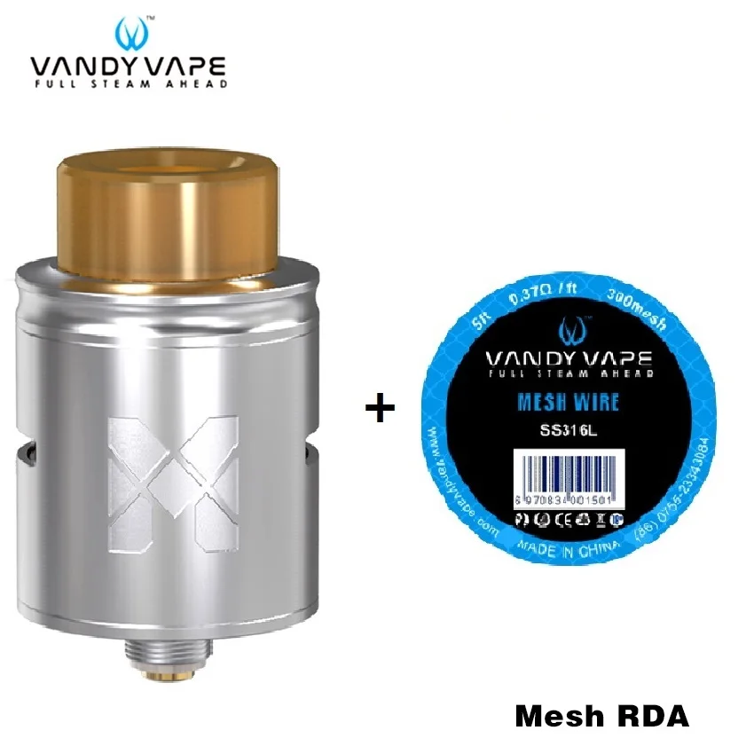 Original Vandy Vape Mesh RDA Atomizer 1ml Tank Feeding Squonk Pin