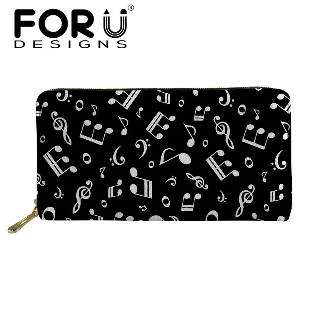FORUDESIGNS Wallet Men Long Travel Black Men's Purse 3D