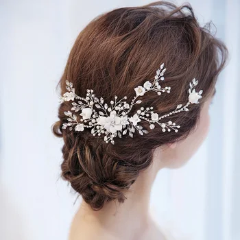 

Luxury Crystal Flowers Bridal Headband Gorgeous Bridal Hairpin Jewelry Royal Bridal Wedding Hair Accessories Women Jewelry 290