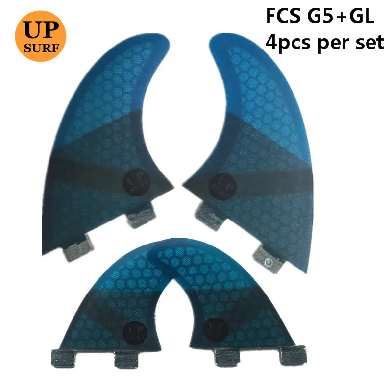 Fcs quad G5+ GL для серфинга tabla de surf тяги для серфинга сотовые из стекловолокна quilla surf fcs ailerons - Цвет: Blue 4pcs