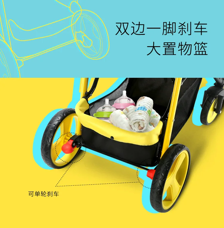Cybes bbz детская коляска с удобным зонтом, переносная Складная коляска для малышей, детская коляска
