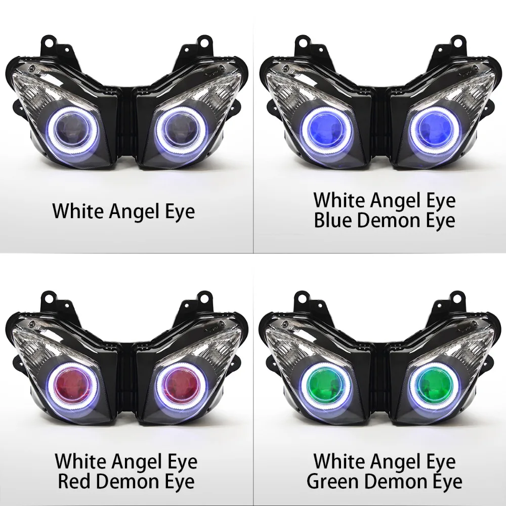 LED Angel Eyes HID Demon Light For Kawasaki Projector ZX-10R ZX10R 08-10 LED Angel Eyes HID Demon Light For Kawasaki Projector ZX-10R ZX10R 08-10