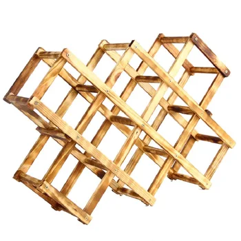 

1pcs New High Quality Classical Wooden Wine Rack 10 Bottle 46.5*14.2*31.3cm Holder Mount Kitchen Bar Display Shelf Art Decor
