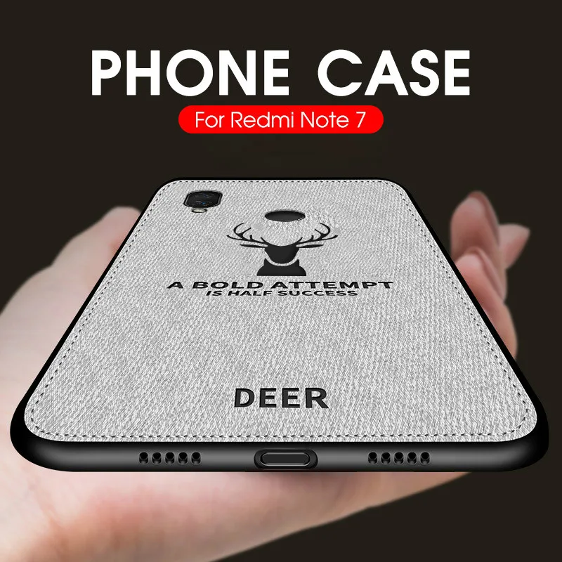 

Shockproof Hard Case For Xiaomi Redmi K20 7 Note 7 6 5 Pro 5A 5 Plus 6A Xiaomi Mi 9 9SE Mi 8 A2 Lite Deer Cloth Phone Cover Case