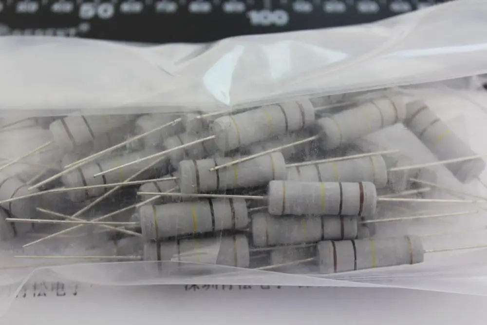 10PCS/LOT 5W 100R/120R/150R/180R/200R OHM Oxide Film Resistors 100 Ohm 5W 5% Carbon Film Resistors High Power 5W100R