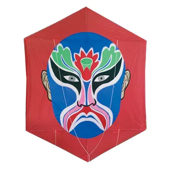 

Beijing Opera Mask Rokkaku Kite from Weifang Kaixuan Kite factory