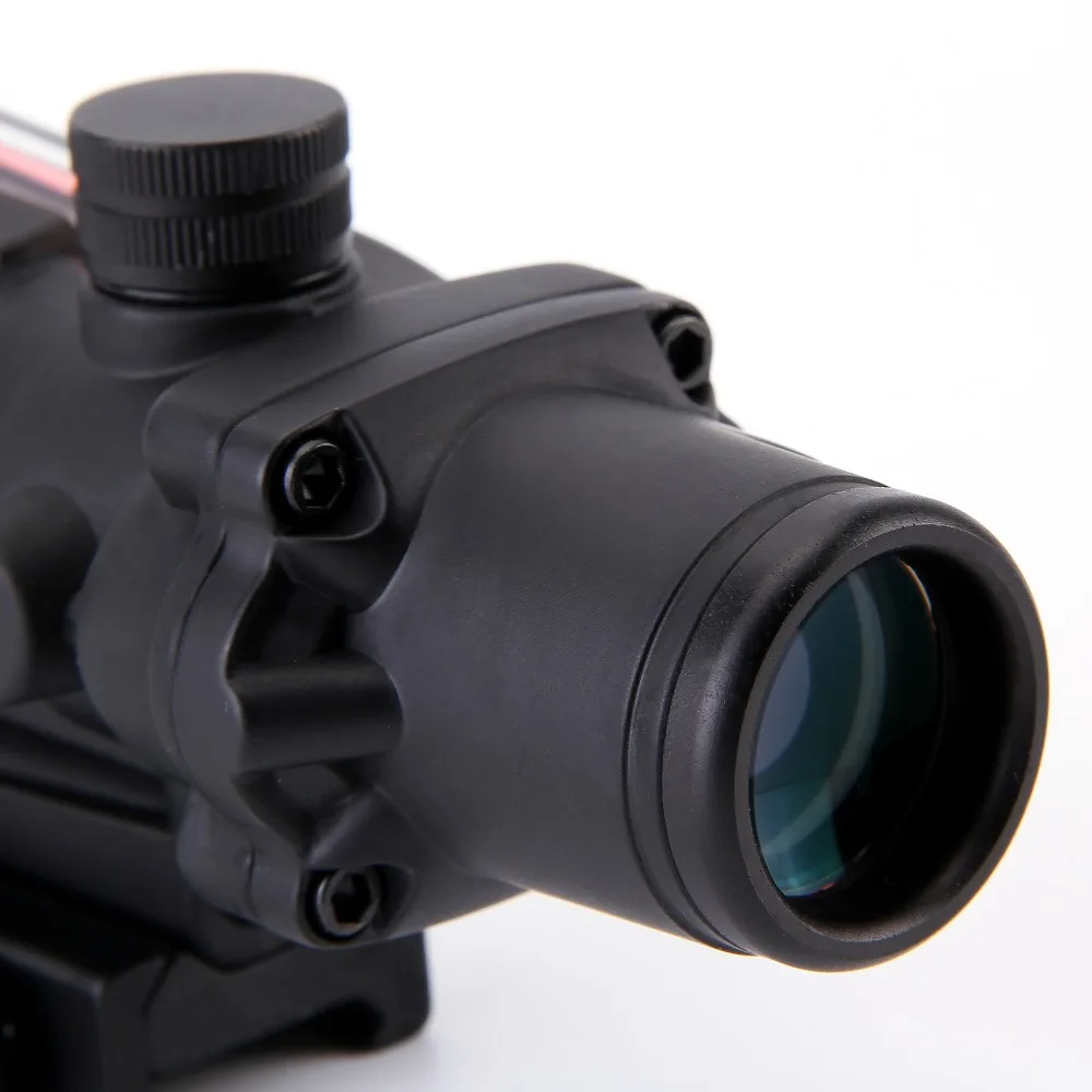 الصيد Riflescope شيفرون الفريق التعاوني 4X32 الألياف البصرية الحقيقي نطاق الأحمر الأخضر مضيئة الزجاج المحفور شبكاني التكتيكية البصرية البصر