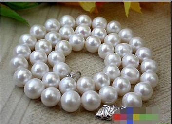 

HOT## Wholesale FREE SHIPPING >>> AAA 20" 12mm ROUND WHITE FRESHWATER PEARL NECKLACE