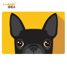 HUGSIDEA милые дизайнерские напольные ковры с изображением бульдога из мультфильма, Детские креативные Коврики для спальни, Нескользящие коврики для ванной комнаты и кухни