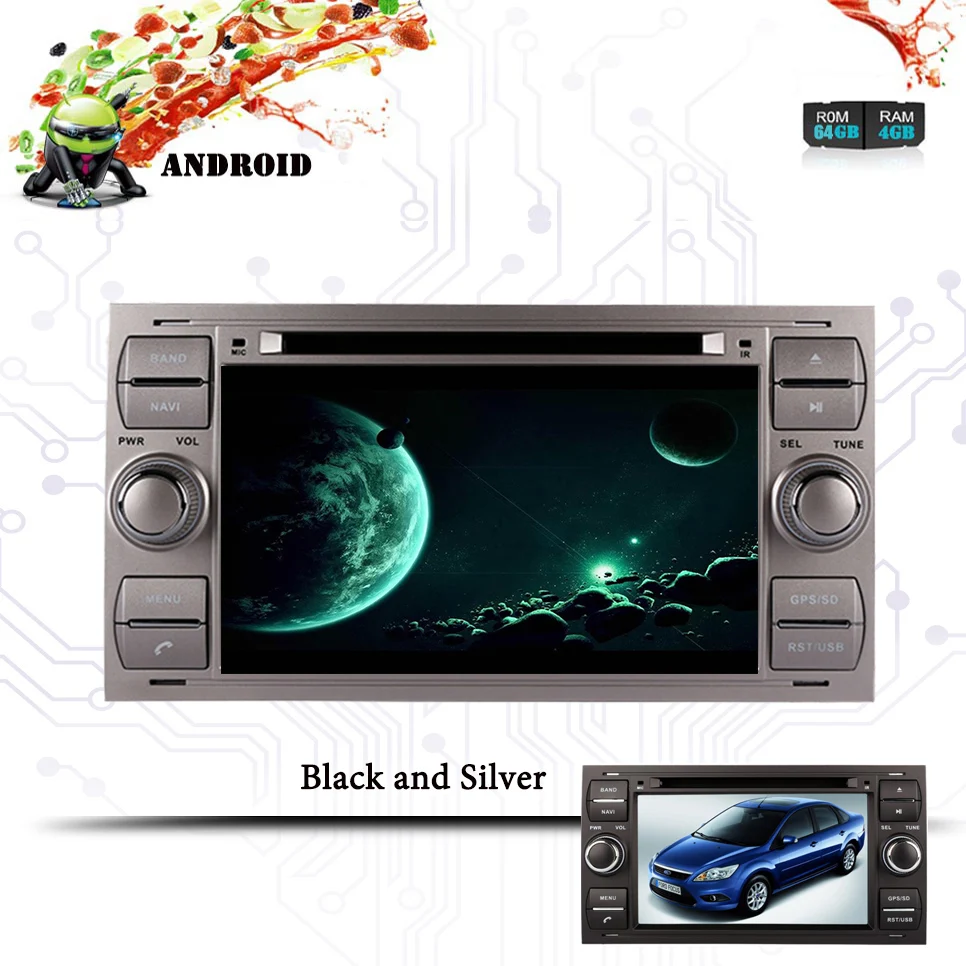 Clearance 2 din Android 9.0 Octa Core Car DVD Player GPS Navi for FORD FOCUS/MONDEO/C-MAX with Audio Radio Stereo Head Unit Auto Sat Navi 4