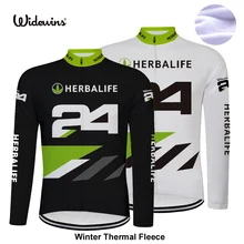 Herbalife зимняя велосипедная одежда с длинным рукавом, термальная флисовая велосипедная Джерси Roupa De Ciclismo Invierno MTB, одежда для велосипеда 8008