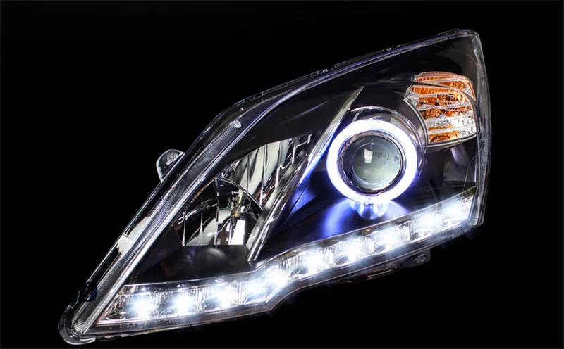 

VLAND factory for Car head lamp for CRV 2009 2010 2011 2012 LED Headlight with Angel Eyes and LED Light Bar DRL