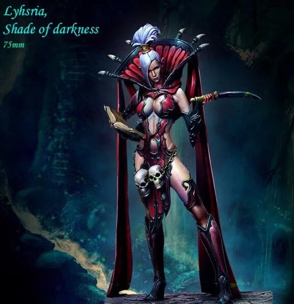 

75mm Scale Handheld Collection Dark Queen Resin Model Kit Figure Free Shipping