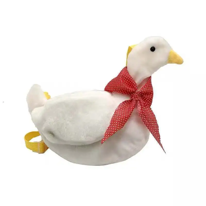Леди Девушка утка плюшевый кошелек мультфильм формы в виде животных сумка через плечо японская Лолита Kawaii Плюшевые Милые плеча Сумка - Цвет: White Red Duck