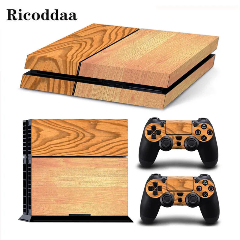 Цветные деревянные дизайнерские наклейки из игры для PS4 консоль кожа контроллер