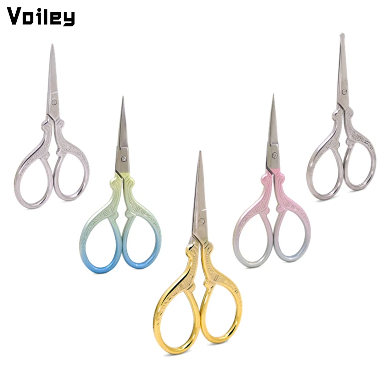 

Zigzag Vintage Tailor Scissors Cross Stitch European Retro Embroidery Scissors Craft Gold Sewing Handicraft DIY Home Tool 1pcs,Q