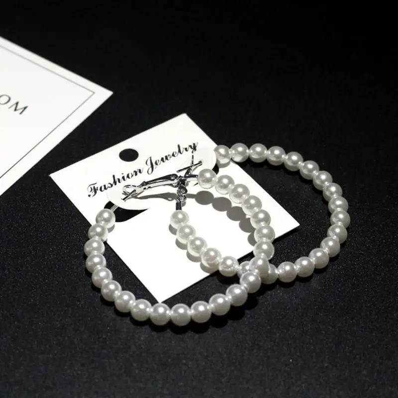 4 пар/уп. серьги-кольца с искусственным жемчугом для женщин, круглые серьги-кольца, модные очаровательные женские серьги, декоративные украшения, подарки