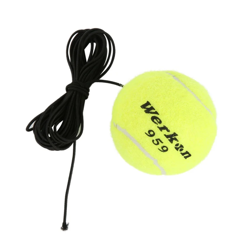 Elastic Rubber Band Tennis Balls yellow green Tennis Training Belt Line Training Ball to Improve Your Skills 