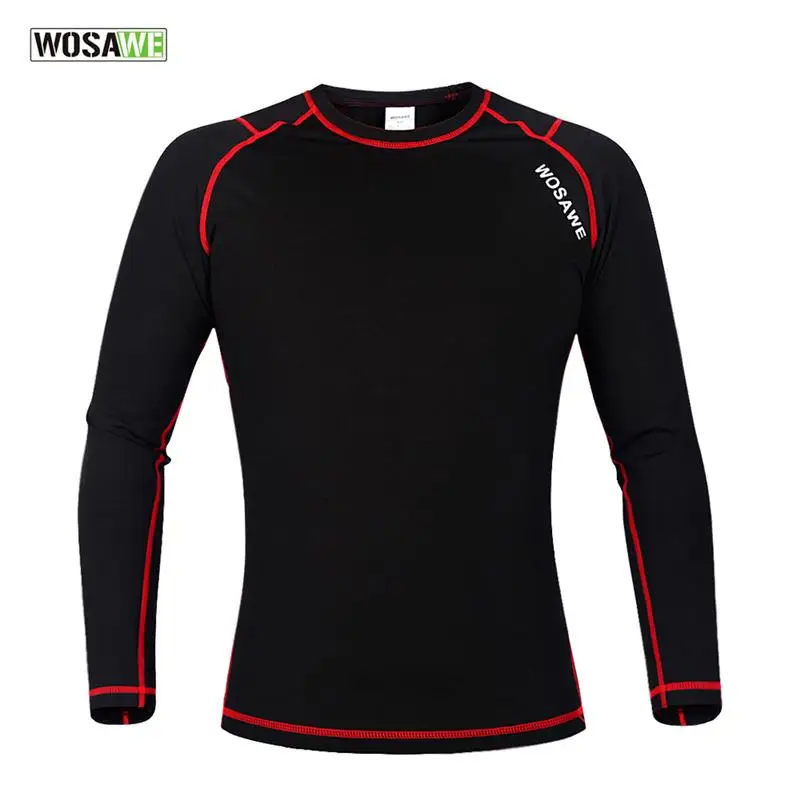 WOSAWE Men's Winter Warm Fleece Base Layer Sports Underwear Riding