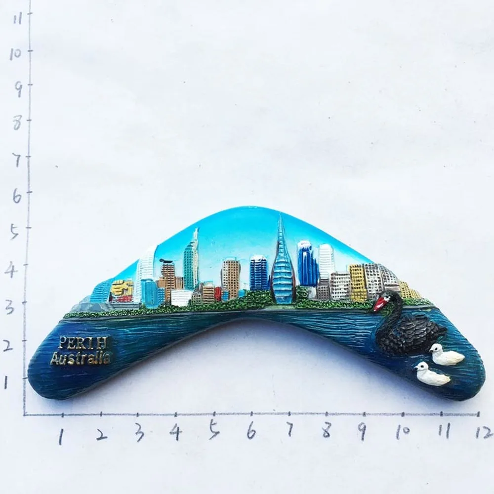 

BABELEMI Resin Australia Perth Swan River Fridge Magnet Tourist Travel Souvenir Handmade Craft