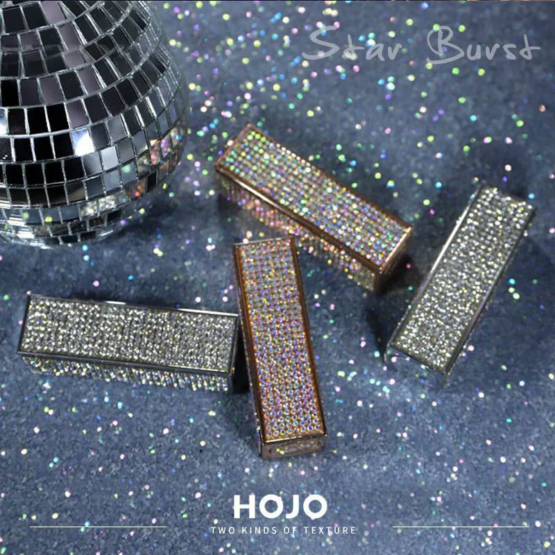 Шелковая атласная помада HOJO блестящая со звездами (Ya Guangxing) увлажняющая