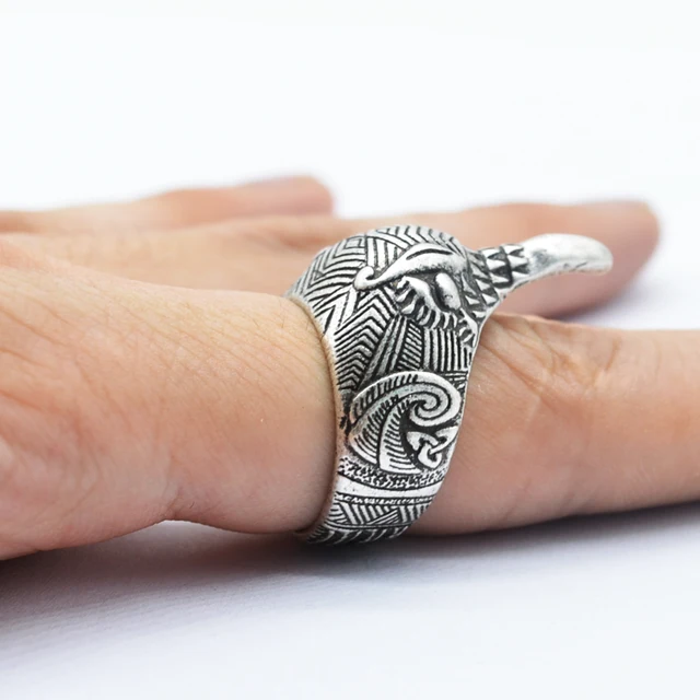 1pcs new design viking raven rings gothic rings jewelry large size large size rings