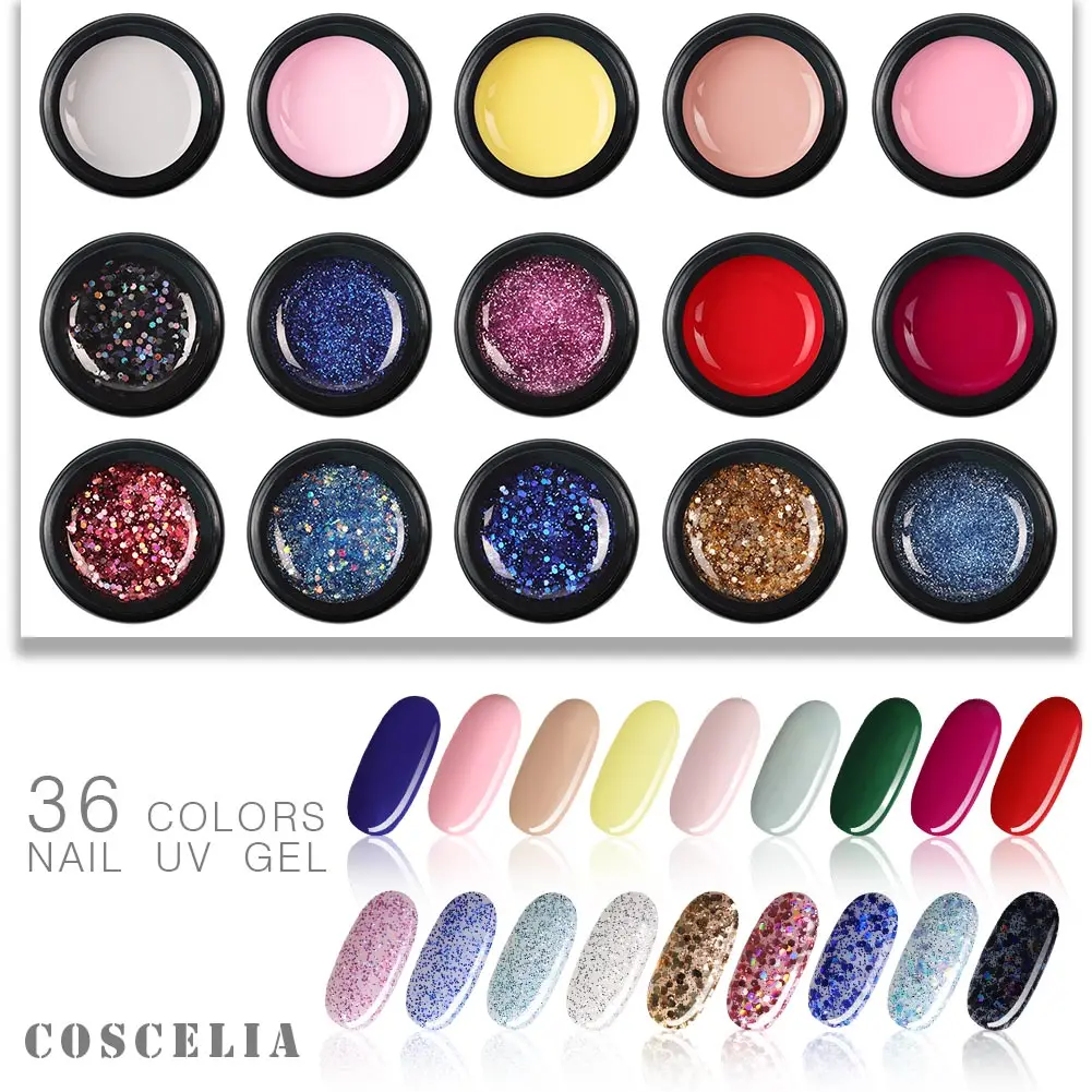 

Nail Art Tips DIY Design Manicure 36 Color UV LED Soak Off Paint Color Ink UV Gel Varnish Nail Gel Colorful Polish Gel Manicure