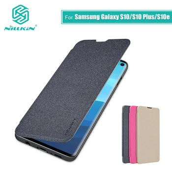 

For Coque Samsung Galaxy S10 Plus / S10E / S10 case Original NILLKIN Sparkle flip PC hard Skin Case S10 S10+ Phone Fundas Cover