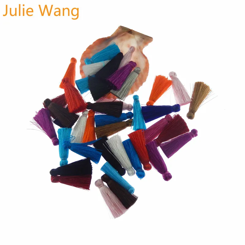 Julie Wang 10PCS Multi-color Simple Cotton Tassel For Earring Pendant Charms Keychain Cellphone Straps Purses Jewelry Accessory Julie Wang 10PCS Multi-color Simple Cotton Tassel For Earring Pendant Charms Keychain Cellphone Straps Purses Jewelry Accessory