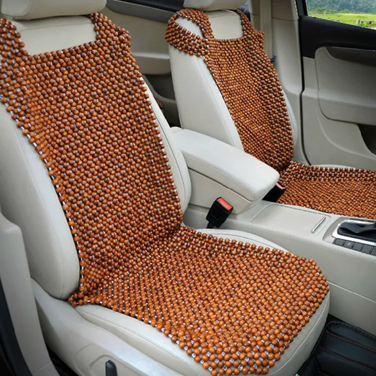 Summer hot car supplies car seat cover seat cover 3 color optional wooden beads square pad car wooden beads cushion,Red