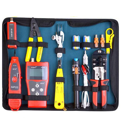 

13pcs/lot Network Maintenance Tool Kit Cable Tester NF-306 Network Pliers Wire Tracker With Visual Fault Locator