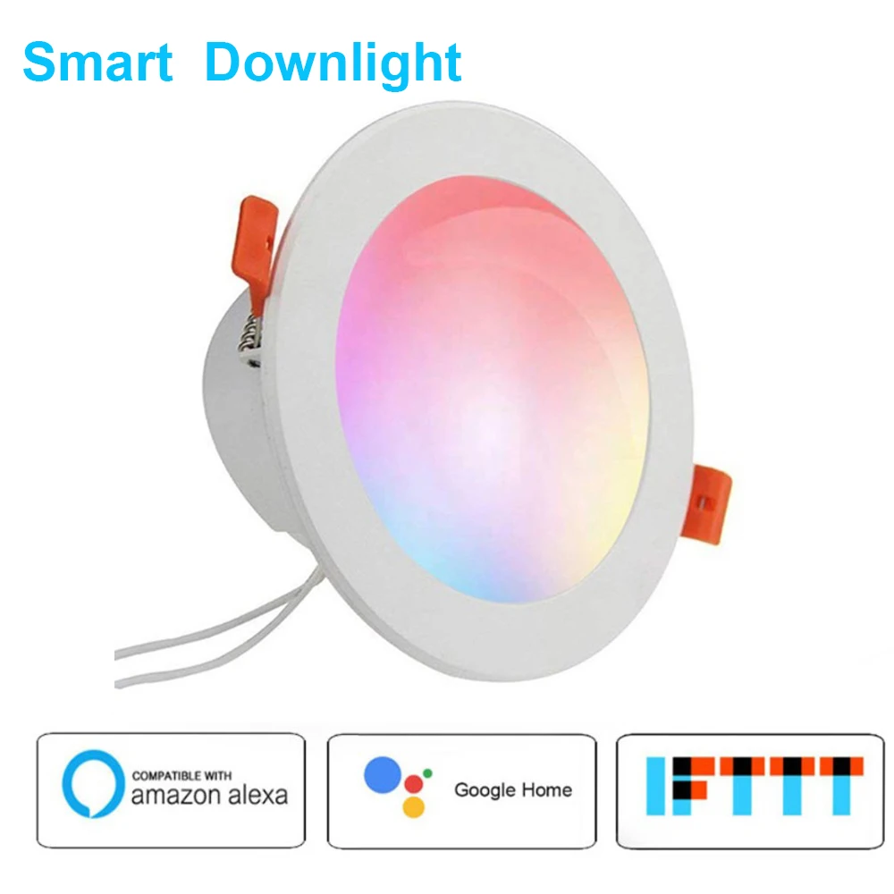 

Smart led light 4 inch WiFi RGBW Led Downlight 7W Voice Control by Alexa Echo Google Home Assistant Home Automation IFTTT