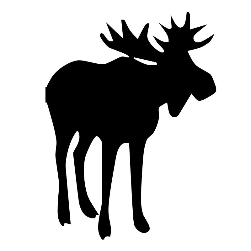 9.8*13CM Moose Car Sticker Decal Cartoon Animal Motorcycle Accessories Styling Black Silver | Автомобили и мотоциклы