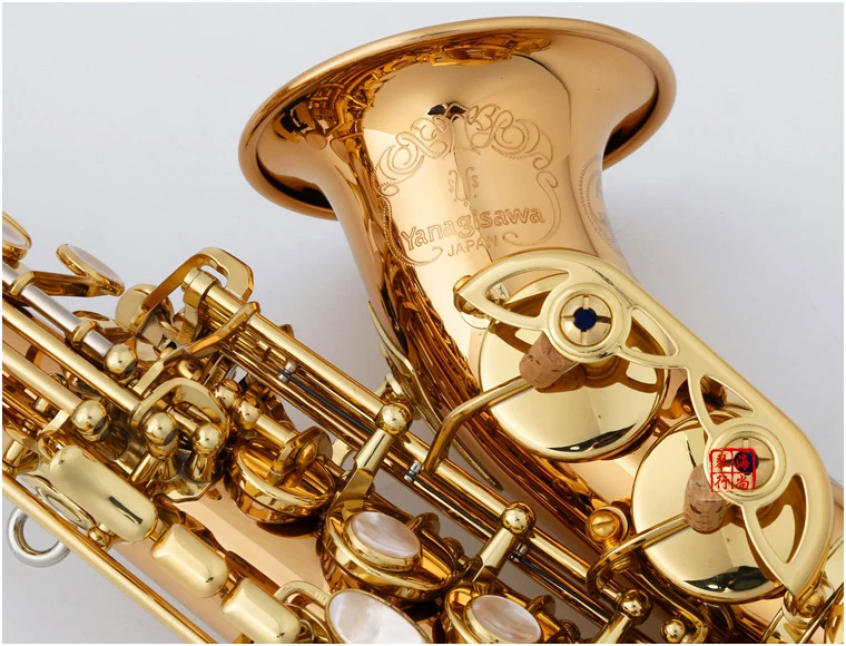 Japan Curved Soprano Saxophone SC 992 SC992 Gold Lacquer Sax Curved