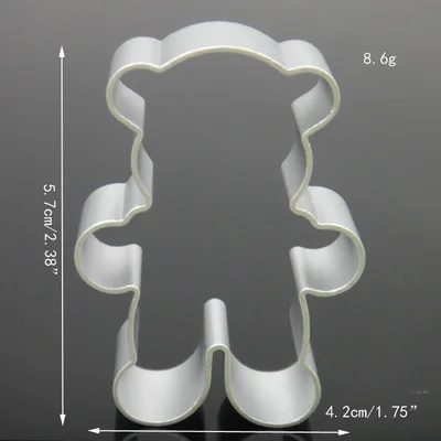 Специализированный металлический сплав форма для выпечки печенья формы для торта формочки для печенья, бисквита кухонная форма для самостоятельной готовки Маленький милый медведь 1 шт