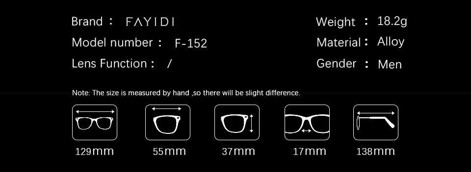 Сплав, мужские очки, оправа с диоптриями, модная квадратная, прозрачная, для близорукости, дизайнерская оправа, оптические очки без оправы, оправа# F-152