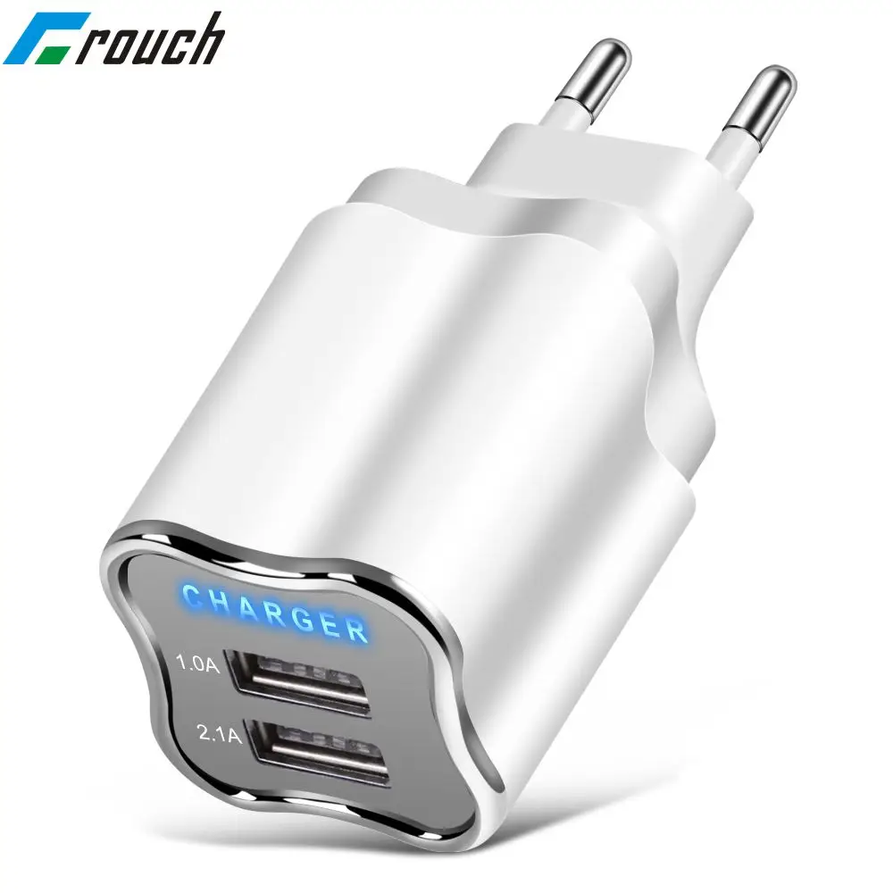 USB شاحن 5 فولت 2A المحمول الهاتف 2 ميناء الاتحاد الأوروبي/الولايات المتحدة التوصيل السفر الجدار شاحن محول ل فون باد سامسونج Xiaomi قرص الهاتف شاحن