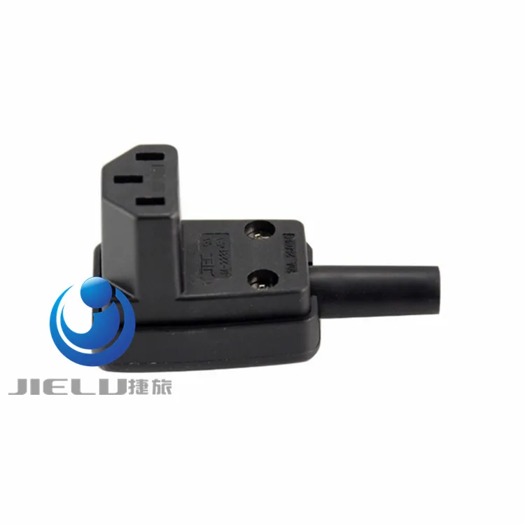 

IEC-C13 Down Angle Socket Receptacle 10A 250V Rewirable Female Connector Adapter,50 pcs