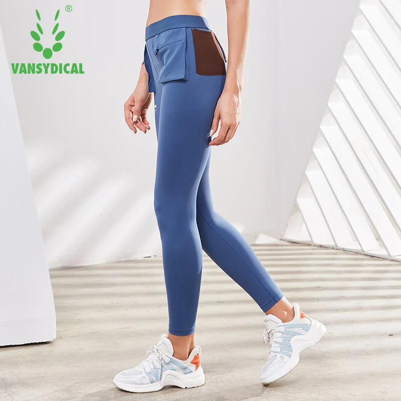 Женские спортивные Леггинсы Vansydical эластичные дышащие штаны для фитнеса с